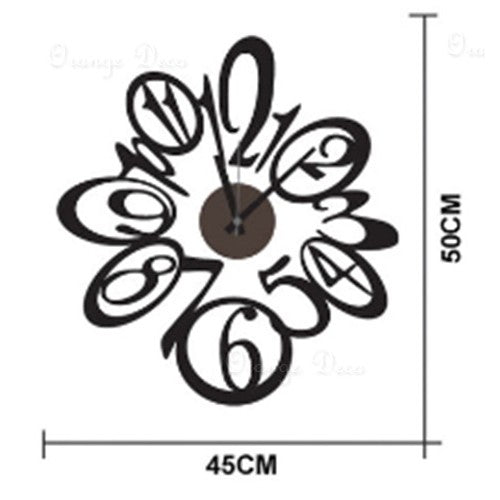 Clock For Wall Antique Design Sticker Wall Clock For Home Decoration.