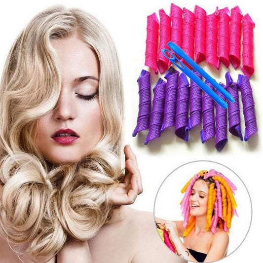 Spiral Curl Magic Hair Rollers With Styling Hook Styling Tools