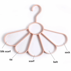 Clear Acrylic Multi-Loop Scarf And Belt Closet Space Saver Hanger