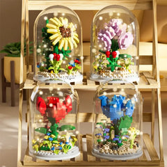 Building Block Flower Set – Kids Toy Puzzle & Decorative Gift