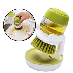 Press Type Liquid Dispensing Palm Cleaning Brush For Kitchen