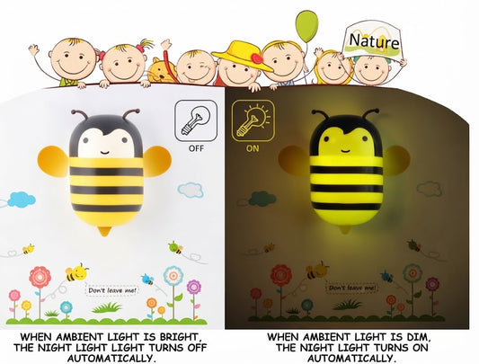 Night Elves Cute Cartoon Animal Plug In Night Light Lamp