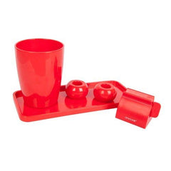 Anya Portable Toothbrush Holder Set with Tumbler and Toothpaste Dispenser