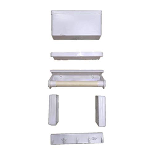 5-in-1 Multi-functional Kitchen Organizer with Magnetic Storage Shelf Set - Space-Efficient Solution for Small Kitchens.