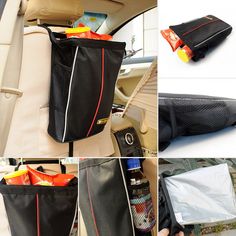 Car Back Seat Hanging Trash Bag Waterproof Multi-Purpose Organizer Storage