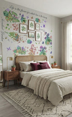 Botanical Succulent Garden Potted Plants Removable Wall Stickers Decal
