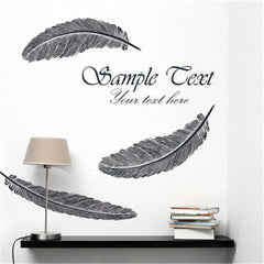 3 Big Size Birds Feather Wall Sticker, Creative PVC Wallpaper Sticker For Lounge, Kitchen, Drawing Room