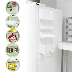 5-in-1 Multi-functional Kitchen Organizer with Magnetic Storage Shelf Set - Space-Efficient Solution for Small Kitchens.