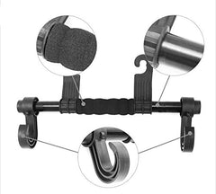 Car Backseat Headrest Hanger Organizer With Multi-Purpose Coat Hooks Bar