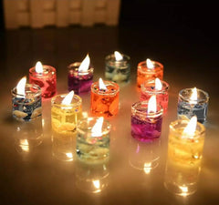 Colorful Jelly Wax Scented Candles In Small Glass Jars