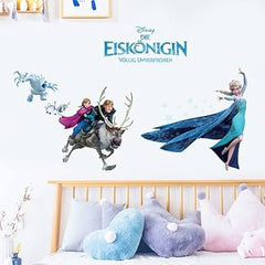 Disney Frozen Elsa Anna Olaf Sven Wall Decal Sticker Removable