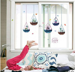 SUN YOU ARE MY SHINE Botanical Terrarium Hanging Wall Decals Sticker