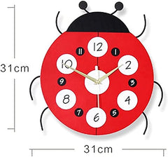Insect Theme Wall Clock Cute Beetle Clock Wall Sticker For Home.