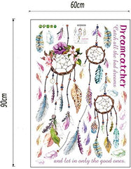 Boho Dreamcatcher Feather Wall Decal Sticker Living Room Home Decor