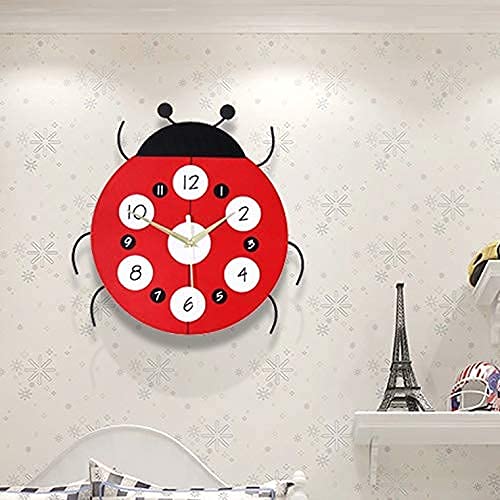Ladybug Clock Wall Sticker Set