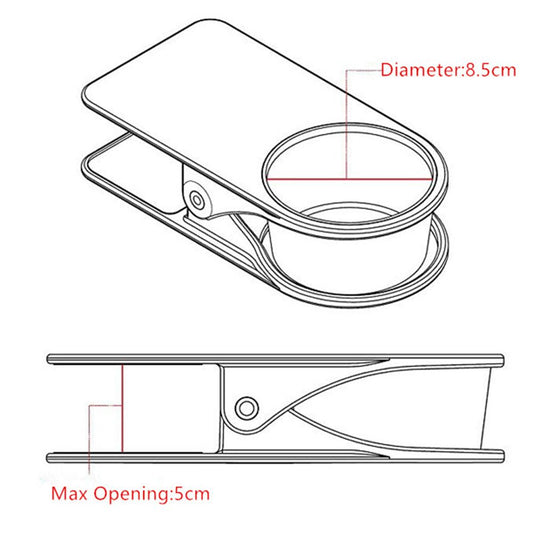 Red Clip-On Desk Cup Holder for Drinks and Tumblers