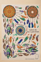 Boho Dreamcatcher Feather Wall Decal Sticker Living Room Home Decor