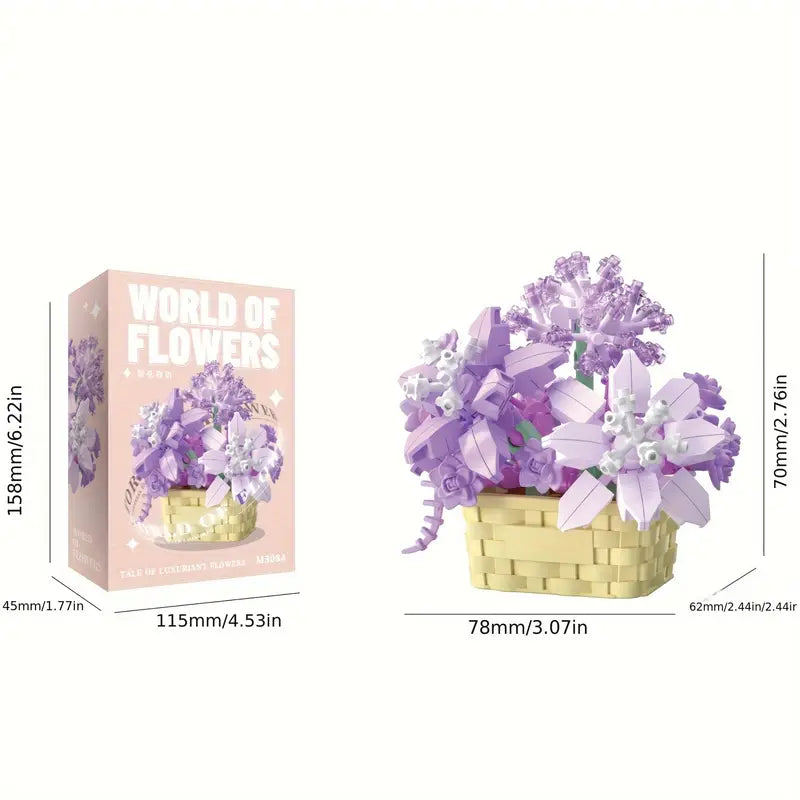 Blooming Building Block Flower Set – Handmade Bouquet Toy Gift