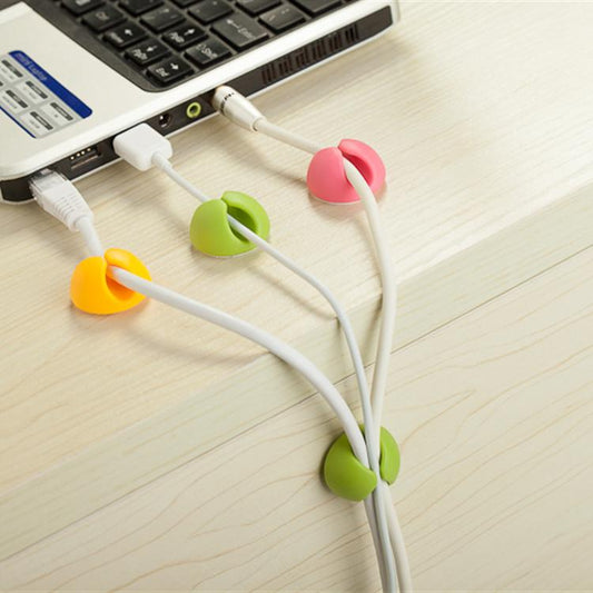 Desktop Cable Organizer - Wire Clips Cord Organize for Your Computer- Electrical, Charging or Mouse Cord (Pack of six)