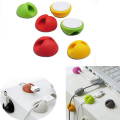 Desktop Cable Organizer - Wire Clips Cord Organize for Your Computer- Electrical, Charging or Mouse Cord (Pack of six)