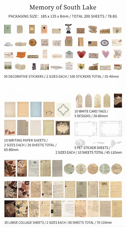 Van Gogh Impressionist Masterpiece Collection Decorative Scrapbook Sticker Pack Kit
