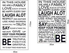 Multi Quote Words Wall Sticker For Home Decor