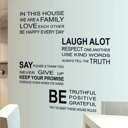 Multi Quote Words Wall Sticker For Home Decor