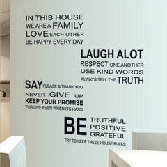 Multi Quote Words Wall Sticker For Home Decor