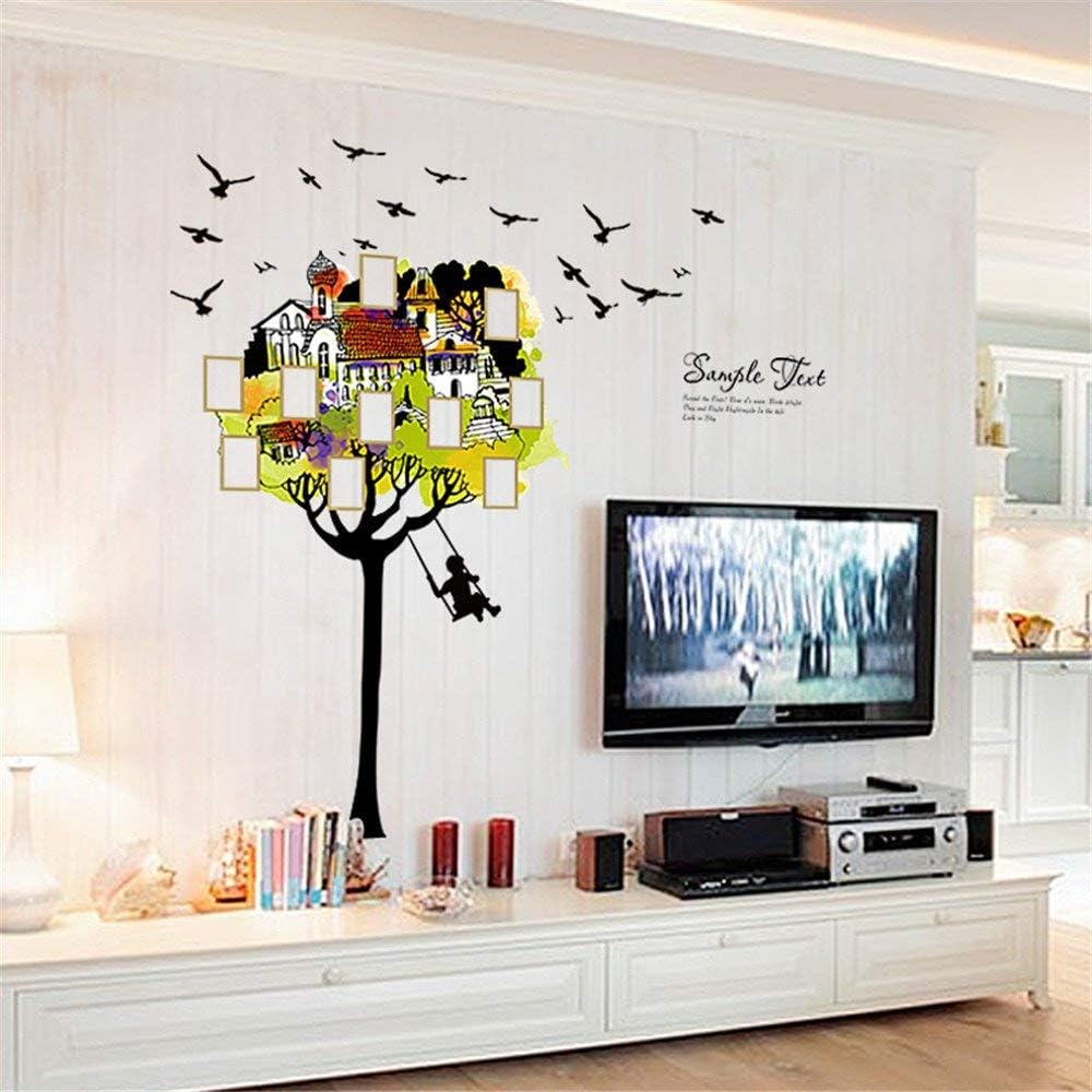Self-Adhesive Family Tree Photo Frame Wall Sticker – Vinyl Decal for Baby Nurseries & Kids’ Rooms