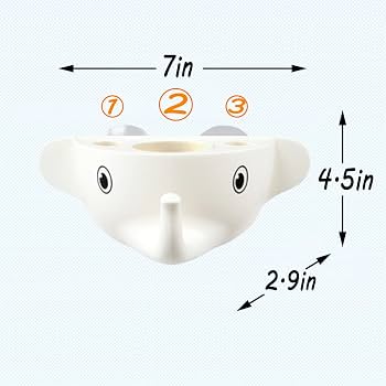 Cute elephant wall-mounted toothbrush holder and multi-purpose storage rack.
