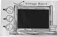 Vintage Board Picture Frame and Nature Wall Sticker Decal Set