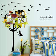 Self-Adhesive Family Tree Photo Frame Wall Sticker – Vinyl Decal for Baby Nurseries & Kids’ Rooms