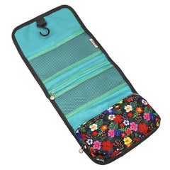 Foldable Hanging Travel Toiletry Bag With Multi Compartment Makeup Organizer