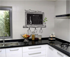 Vintage Board Picture Frame and Nature Wall Sticker Decal Set