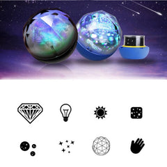 3-LED Star Projector Night Lamp Color Changing & Decorative Mood Lamp for Kids & Adults.