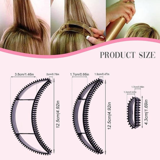 Pack Of 5 Volumizing Hair Bump Up Clips Invisible Sponge Styling Tools Set
