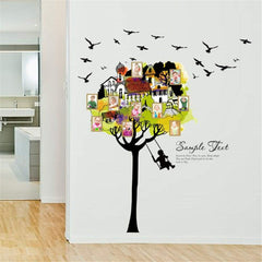 Self-Adhesive Family Tree Photo Frame Wall Sticker – Vinyl Decal for Baby Nurseries & Kids’ Rooms
