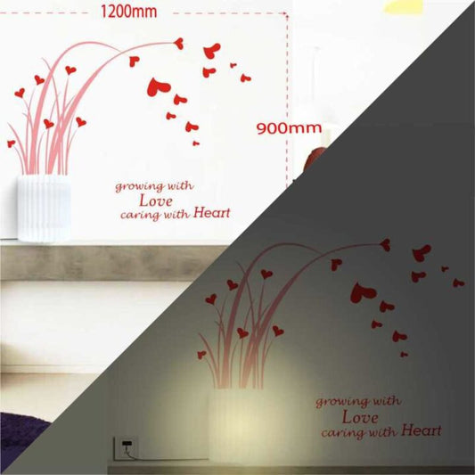 Romantic LED Wall Lamp with Heart Wall Sticker Cozy & Elegant Night Light.