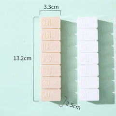 7-Day Portable Pill Organizer Box With Braille Day Compartments