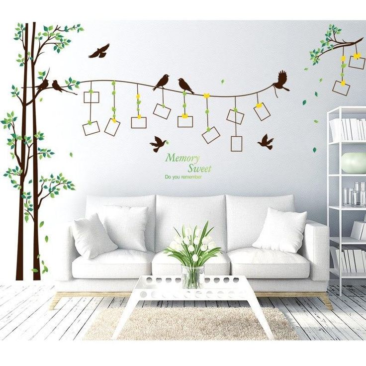 Large Family Memory Photo Frame Tree Removable Wall Art Sticker