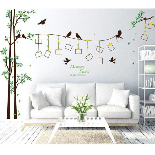 Large Family Memory Photo Frame Tree Removable Wall Art Sticker