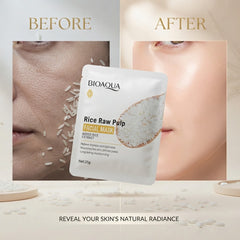 Bioaqua Rice Raw Pulp Facial Mask Shrinks Pores Care