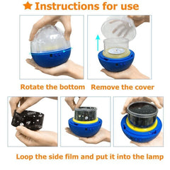 3-LED Star Projector Night Lamp Color Changing & Decorative Mood Lamp for Kids & Adults.