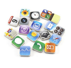 18 Pieces/Pack Iphone Magnets App Apple Apps Icon Whiteboard Fridge Magnets.
