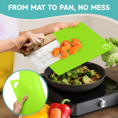 Flexible Plastic Cutting Boards 2 Set For Kitchen Food Preparation