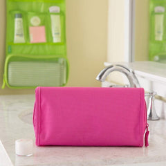 Pink Hanging Travel Toiletry Cosmetic Organizer Bag With Hook