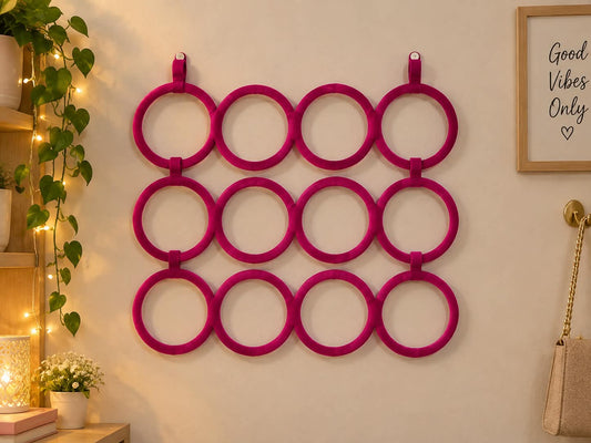 Pack of 3 Multi-Ring Scarf And Shawl Holder Organizer Hanger For Closet
