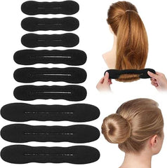 Black Sponge Hair Snap Clip Bun Maker Styling Tool