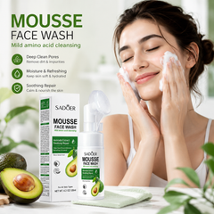 SADOER Hydrating Avocado Extract Amino Acid Foaming Face Wash