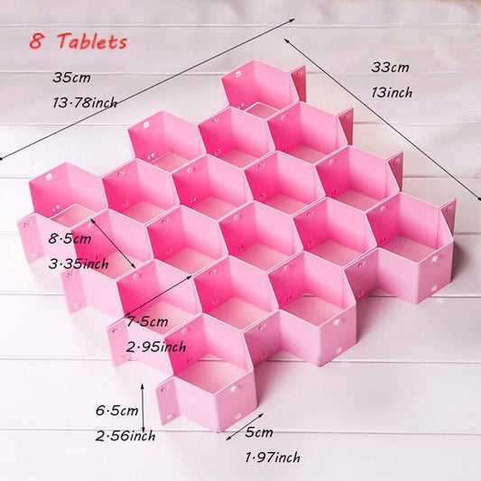 8 Pieces Honeycomb Drawer Organizer Dividers for Multiple-Stuffs